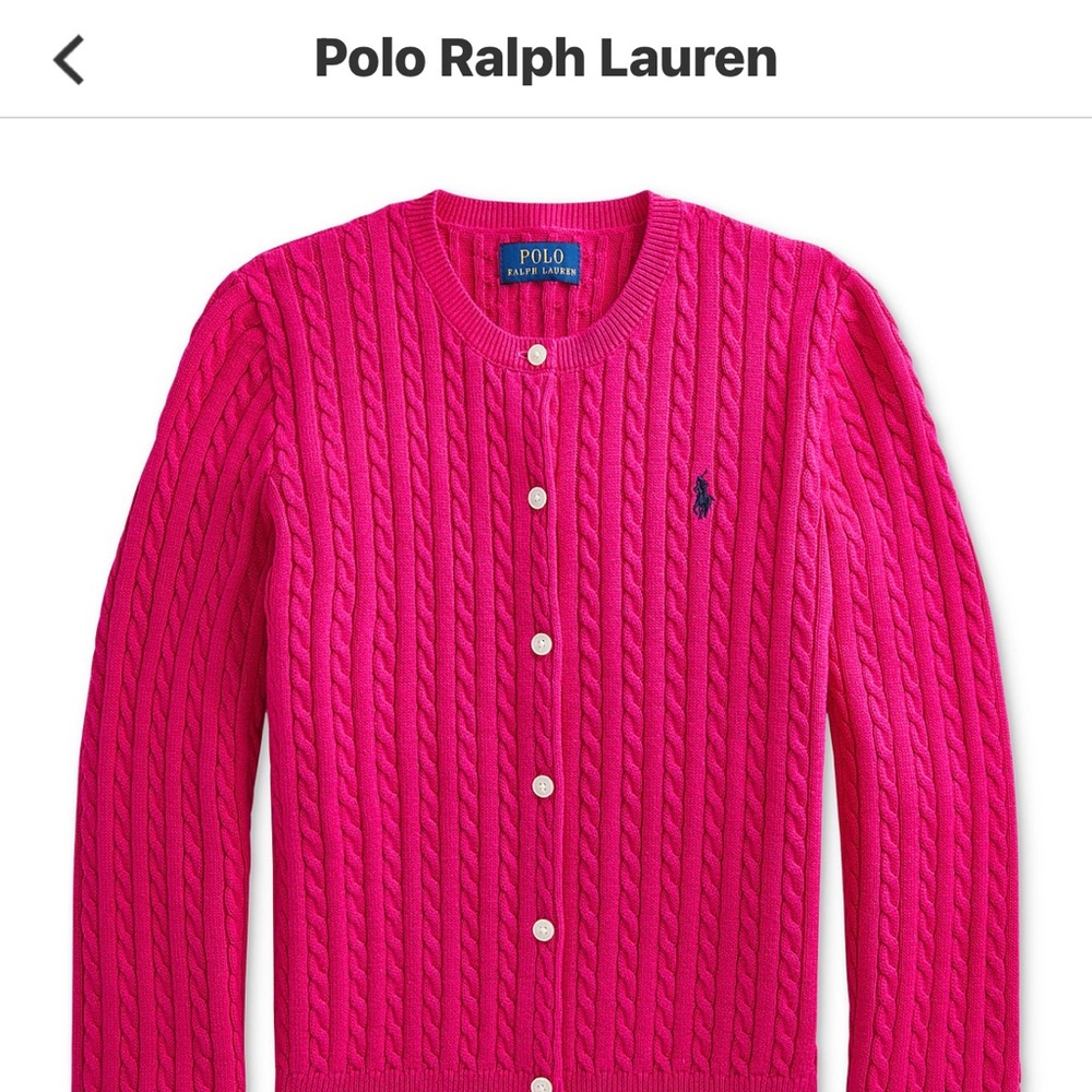 Girls Mini-Cable Cotton cardigan